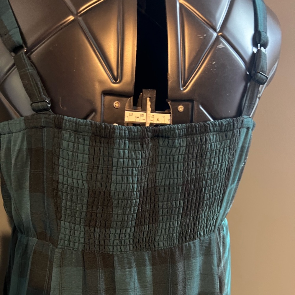 Torrid Green Plaid Button-Front Midi Dress - Picture 10 of 14